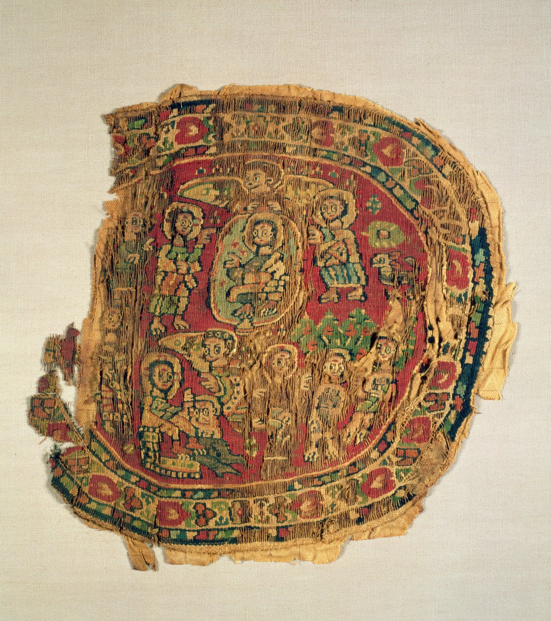 Tæppe med helgenfigurer, egyptisk, koptisk periode, 4.-12. århundrede, (tekstil) af Egyptian