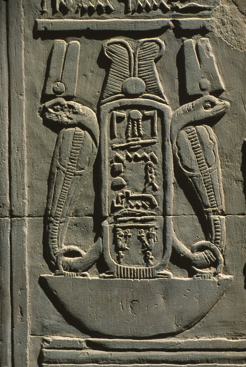 Detalje af et relief, hieroglyfsten af Egyptian
