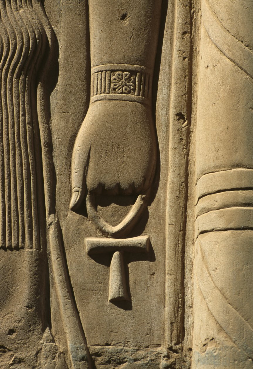 Detalje af en reliefsten af Egyptian