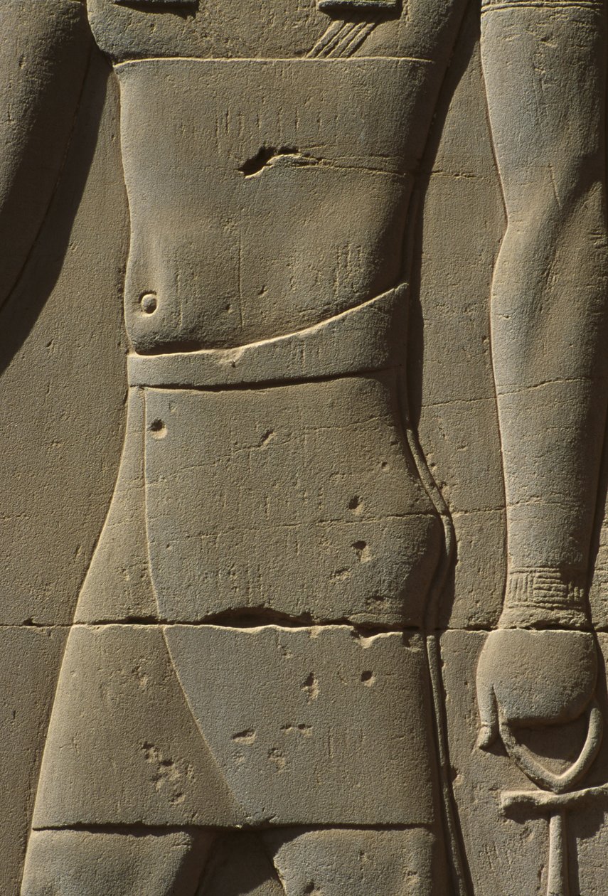 Detalje af en reliefsten af Egyptian