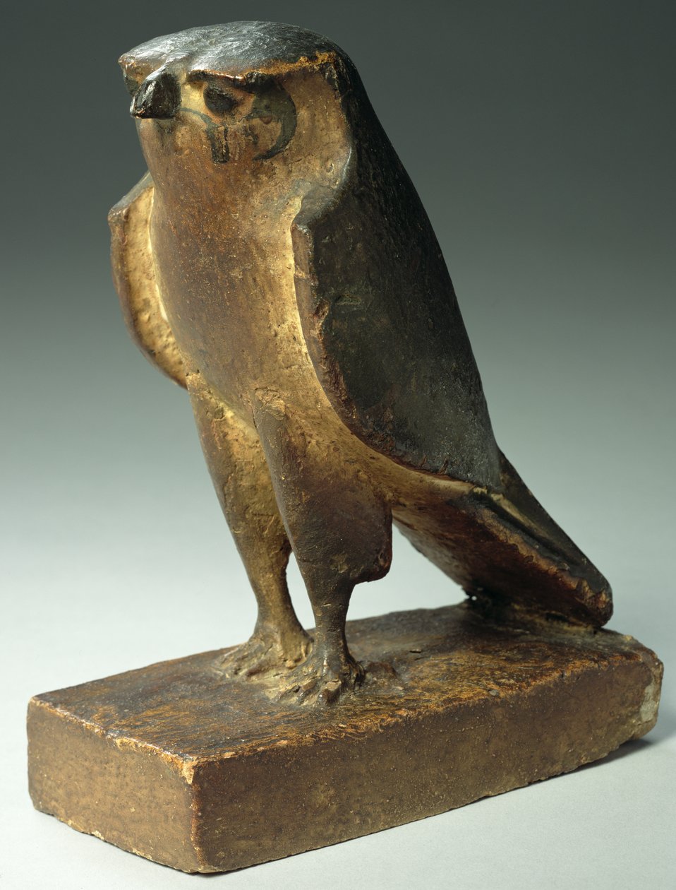 Falke, sen- til ptolemæisk tid, 664-30 f.Kr. (malet træ) af Egyptian