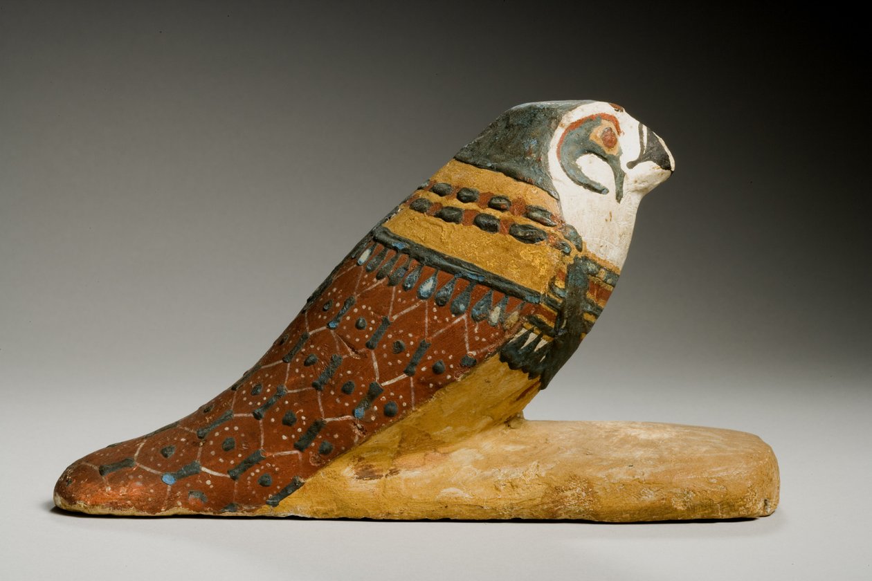 Falke, tredje mellemliggende periode - tidlig sen dynastisk periode, ca.800-600 f.Kr. (træ) af Egyptian