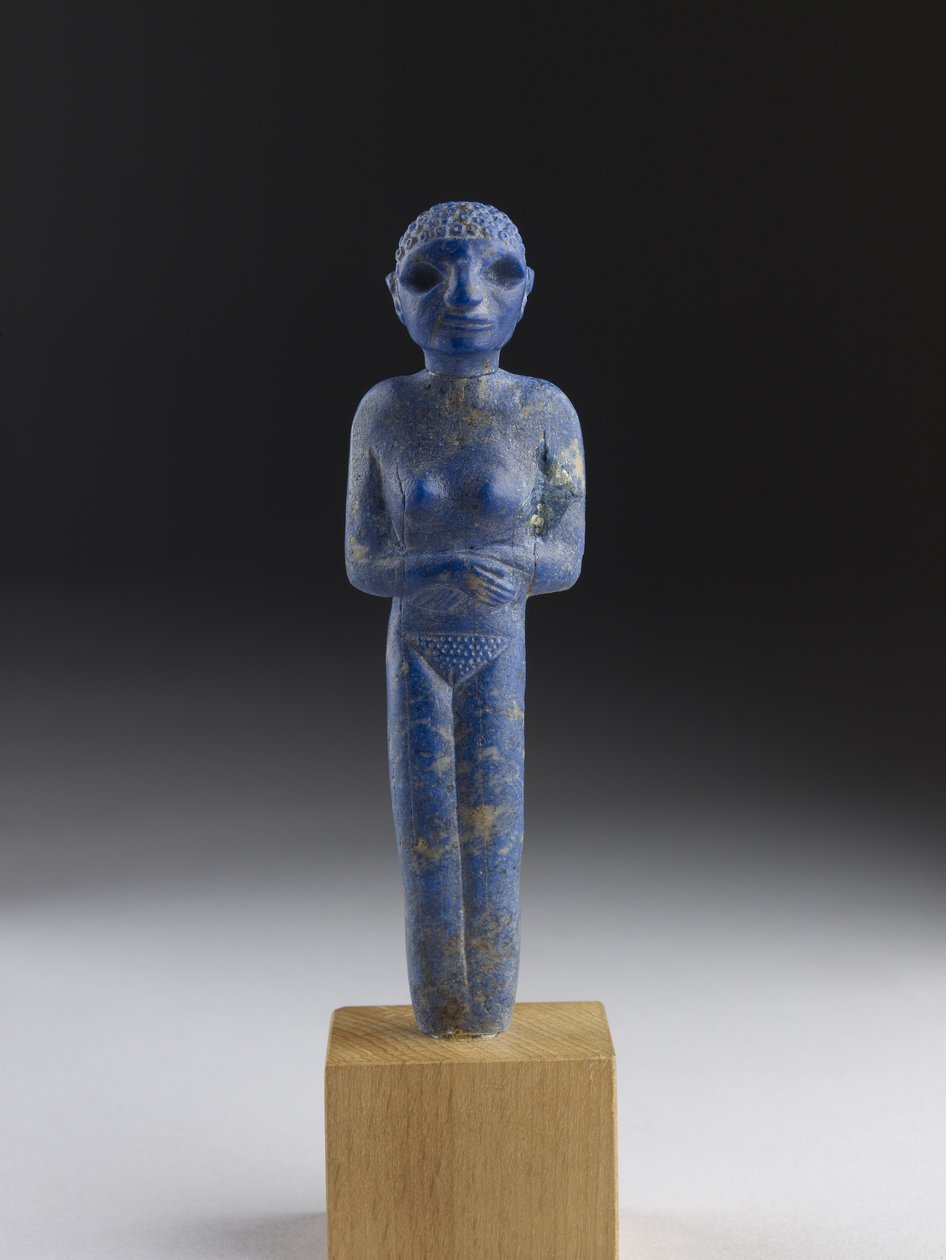 Figur af en kvinde, tidlig dynastisk periode (lapis lazuli) af Egyptian