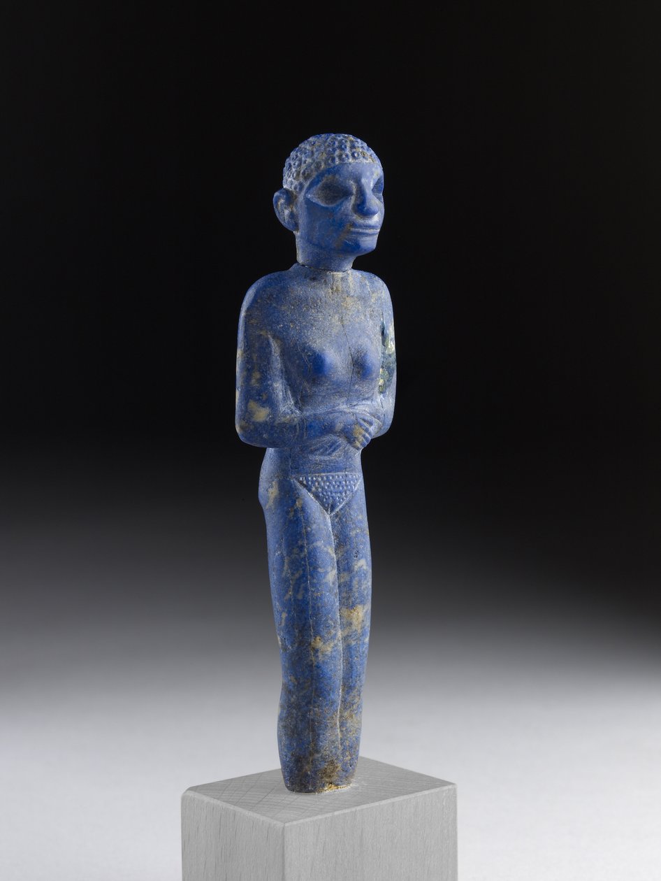 Figur af en kvinde, tidlig dynastisk periode (lapis lazuli) af Egyptian