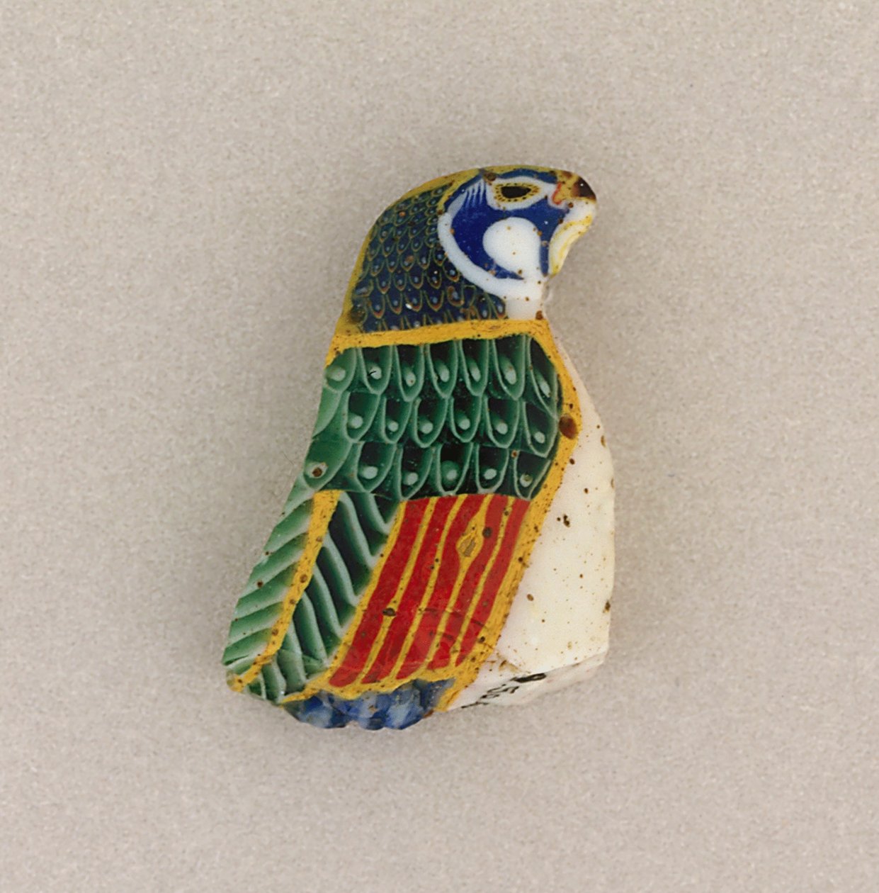 Sammensmeltet mosaikplade, ptolemæisk periode til romertid, 100 f.Kr.-100 e.Kr. (glas) af Egyptian