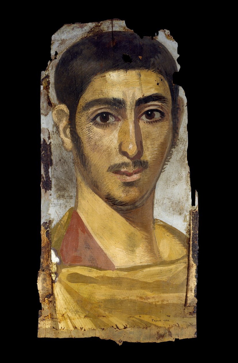 Mumieportræt af en ung mand, sandsynligvis 2.-3. århundrede (enkaustisk på træ) af Egyptian