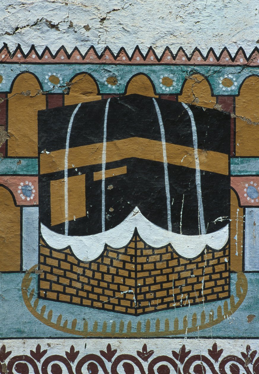 Malet væg, der forestiller Kaaba-kamelen (vægmaleri) af Egyptian