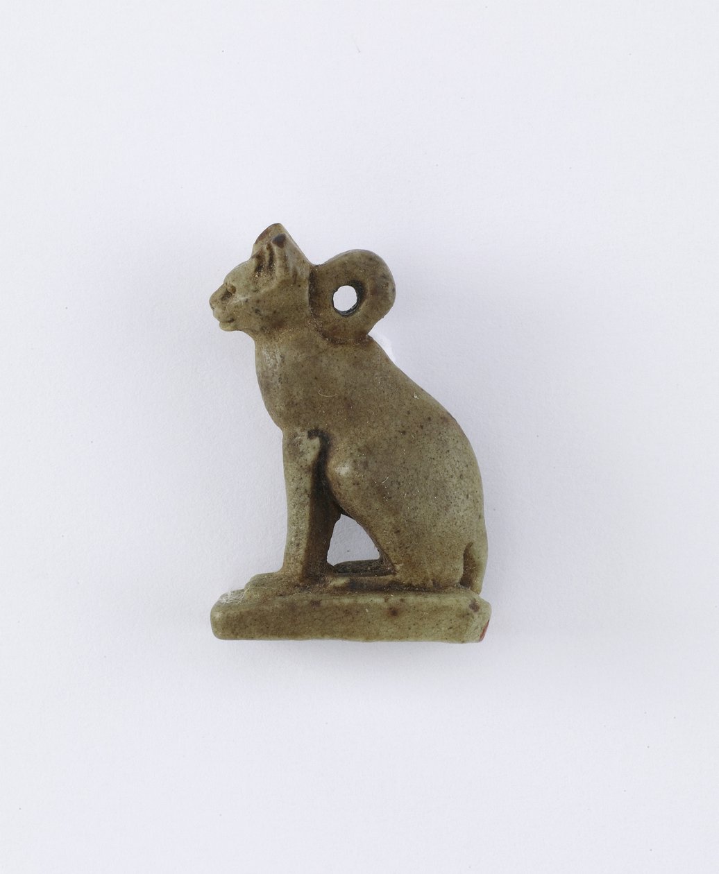 Siddende kat, muligvis sen periode eller saitperiode, 664-525 f.Kr. (ler) af Egyptian