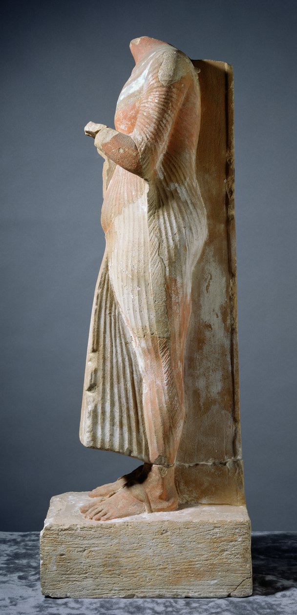 Statue af Akhenaten, set fra siden af Egyptian 18th Dynasty