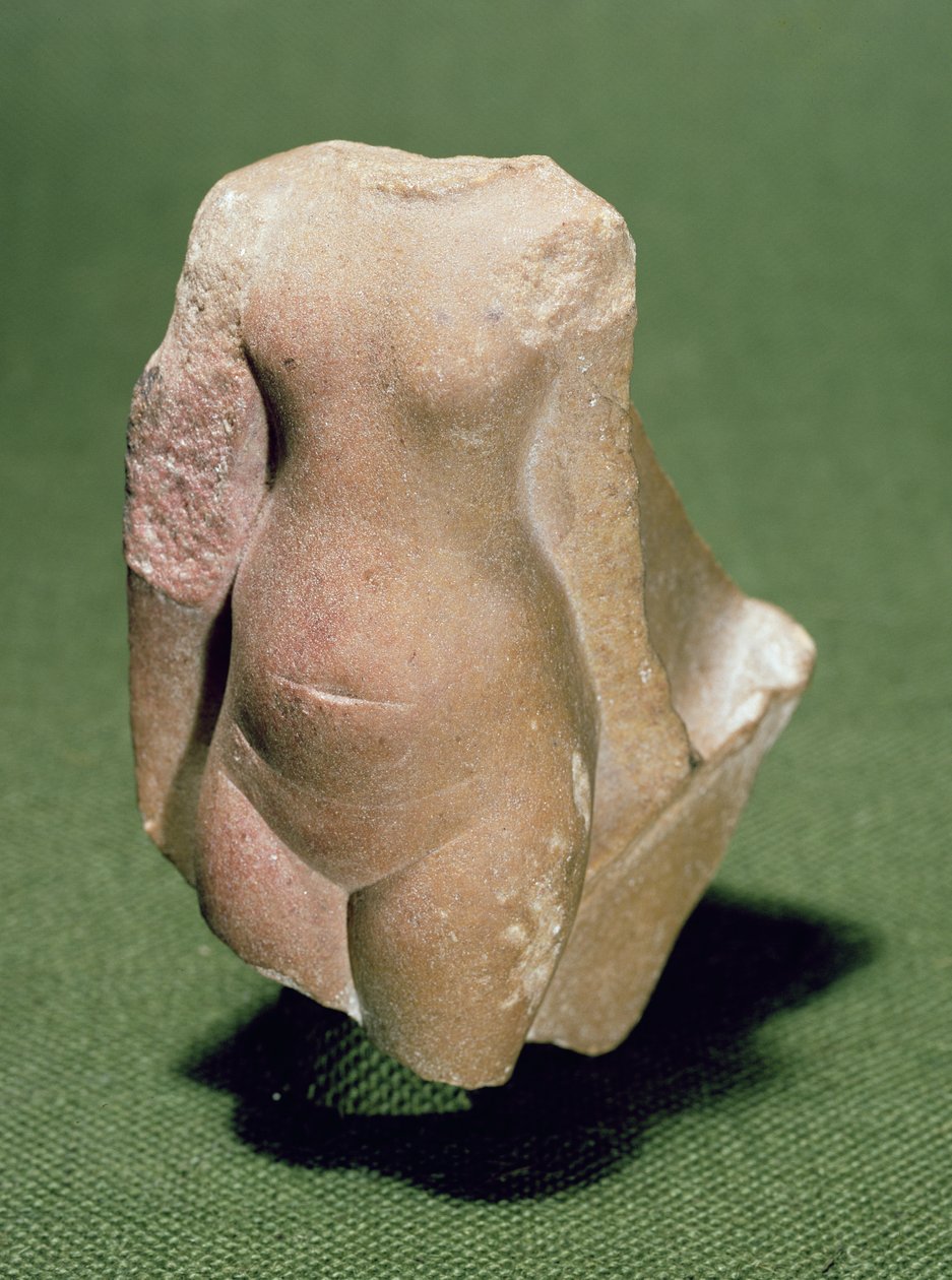 Torso af en egyptisk prinsesse, muligvis fundet ved Tell el-Amarna, New Kingdom (kvartsit) af Egyptian 18th Dynasty