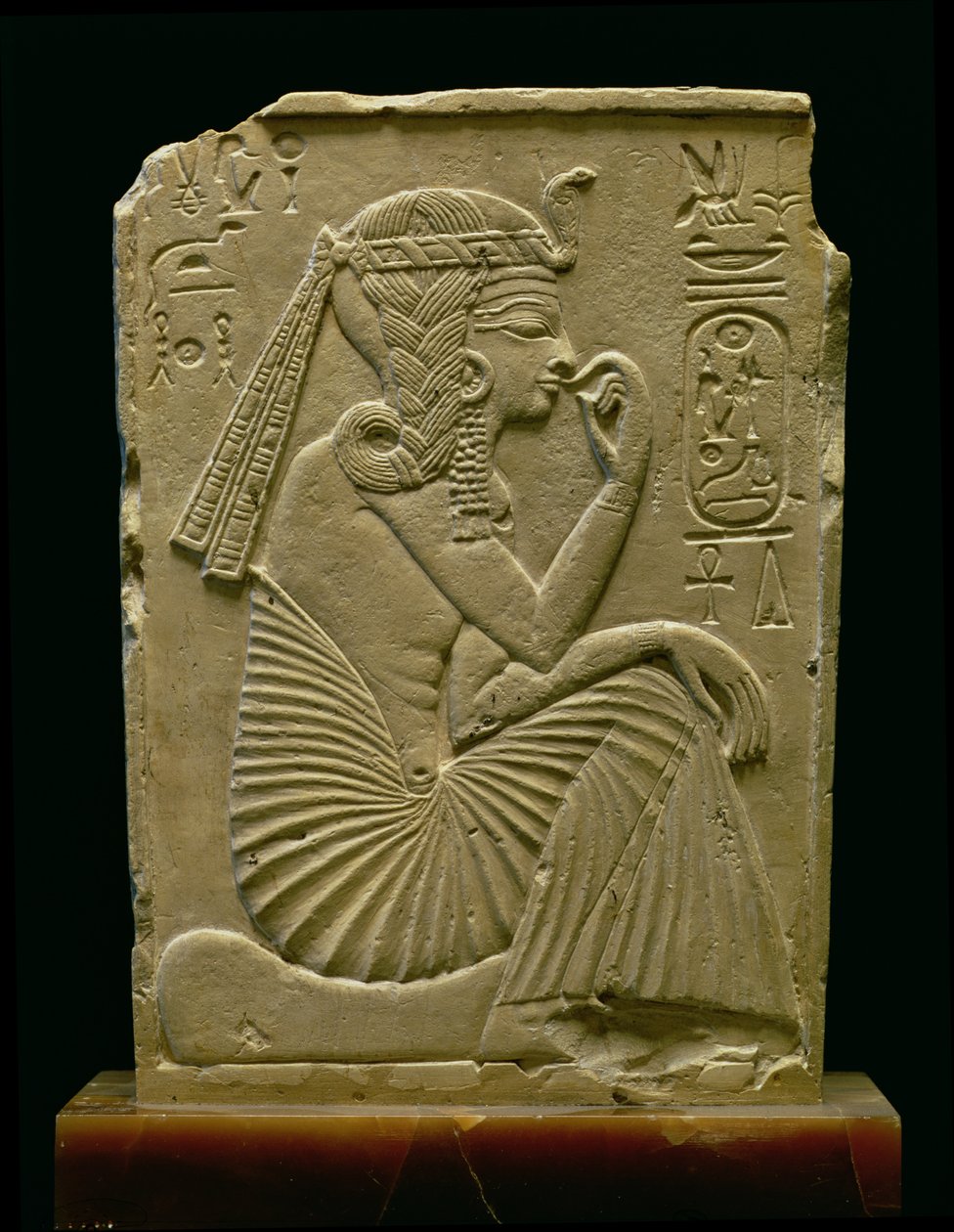 Ramses II (1279-1213 f.Kr.) som barn, Det Nye Rige (kalksten) af Egyptian 19th Dynasty