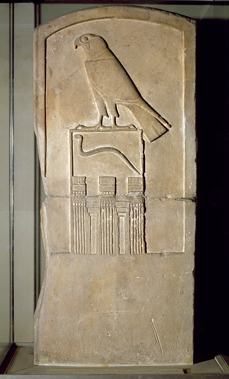 Slangekongestela, ca. 3000 f.Kr. (kalksten) (se også 391195) af Egyptian 1st Dynasty