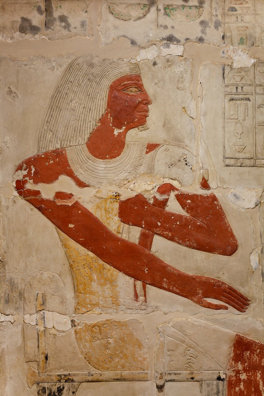 Mastaba-graven af Perneb, ca. 2381-2323 f.Kr. (kalksten og maling) af Egyptian 5th Dynasty