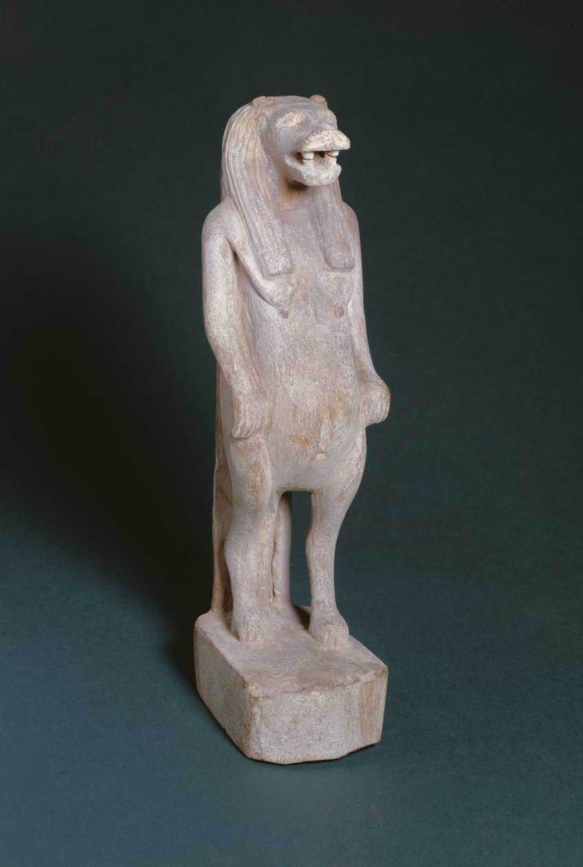 Statuette af Taweret, gudinde for ægteskab og børneopdragelse, 2.-1. århundrede f.Kr. (træ) af Egyptian Ptolemaic Period