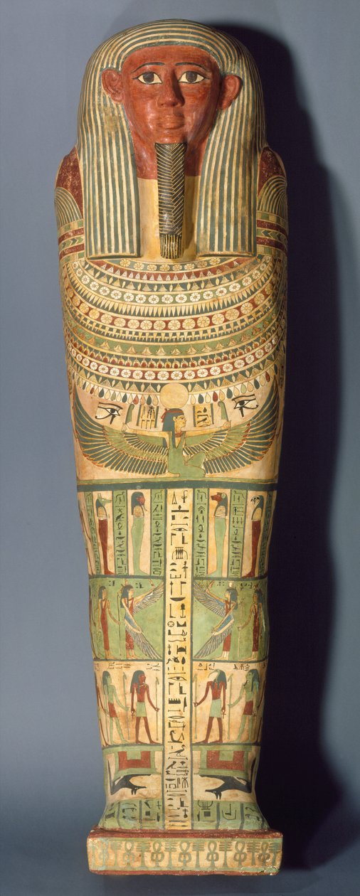 Amunreds kiste, 25.-26. dynasti, ca. 715-525 f.Kr. (træ med gesso og maling) af Egyptian