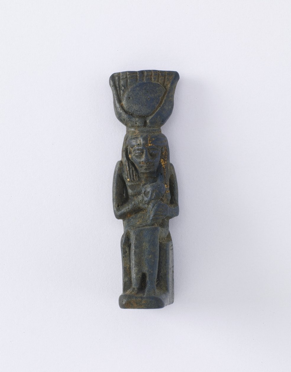 Figur af Isis og Horus, muligvis ptolemæisk periode, 305-30 f.Kr. (fajance) af Egyptian