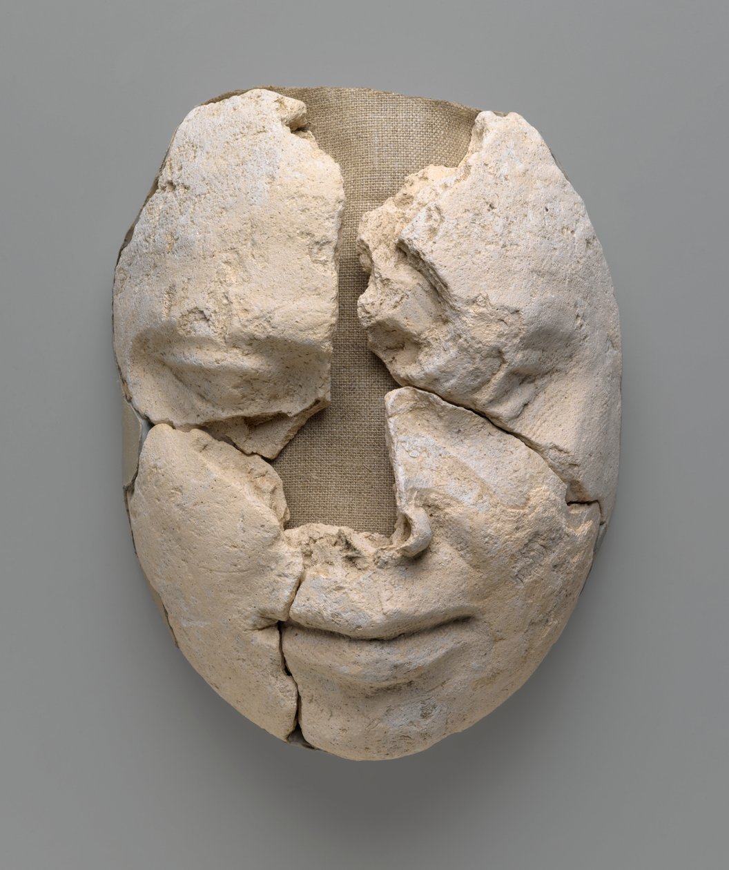 Mumi maske af en mand, der kun består af ansigtet (gips) af Egyptian