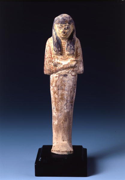 Shabti figur (malet sten) af Egyptian