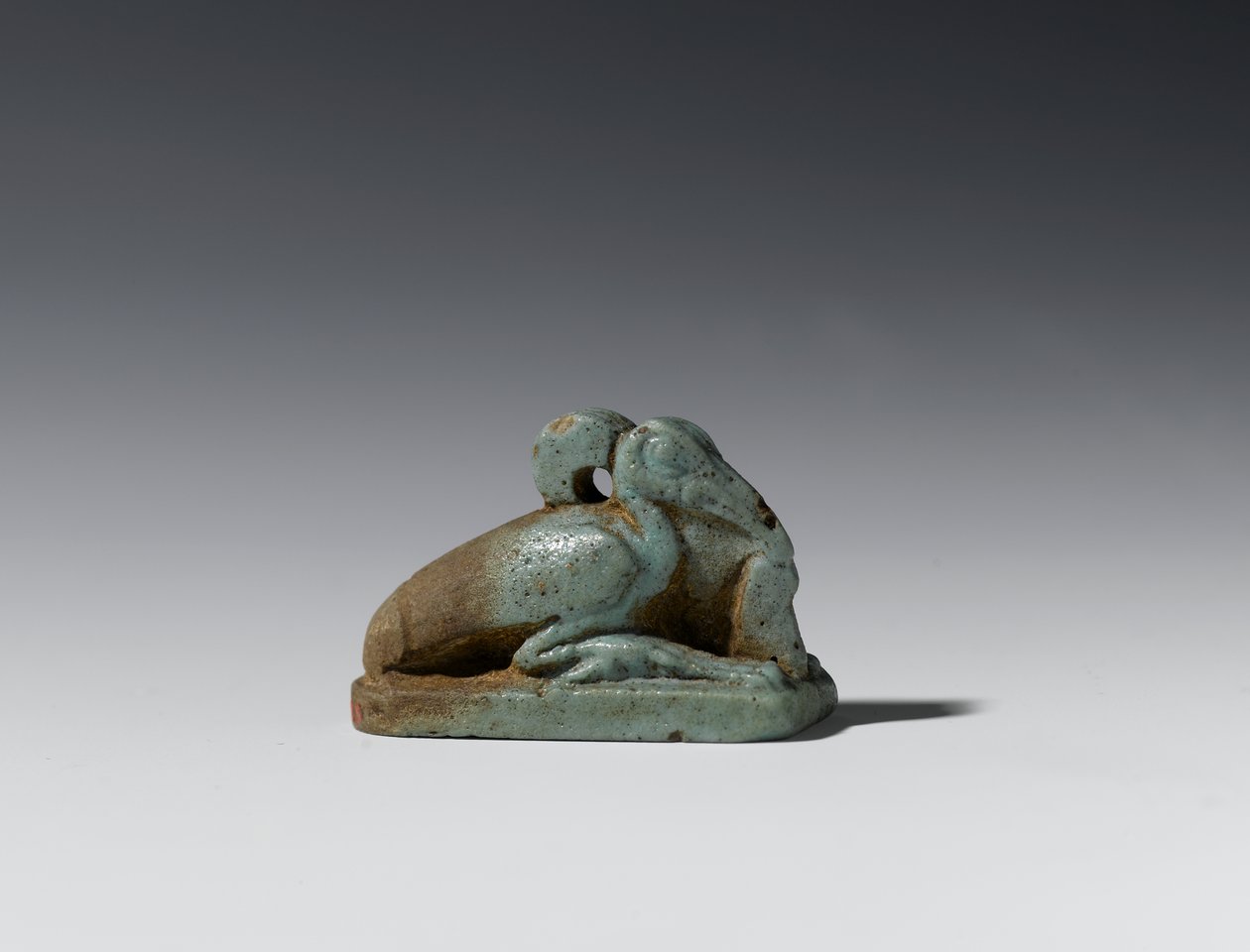 Lille figur af en ibis, sen periode til ptolemæisk periode, 664-30 f.Kr. (fajance) af Egyptian