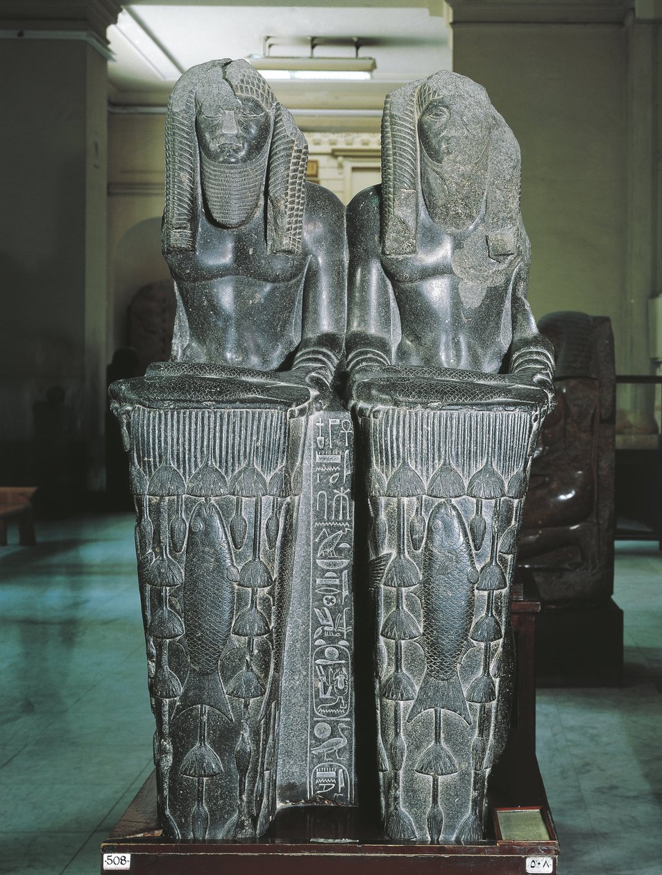 Dobbelt statue af Amenemhat som Nilen gud fra Tanis af Egyptian 12th Dynasty