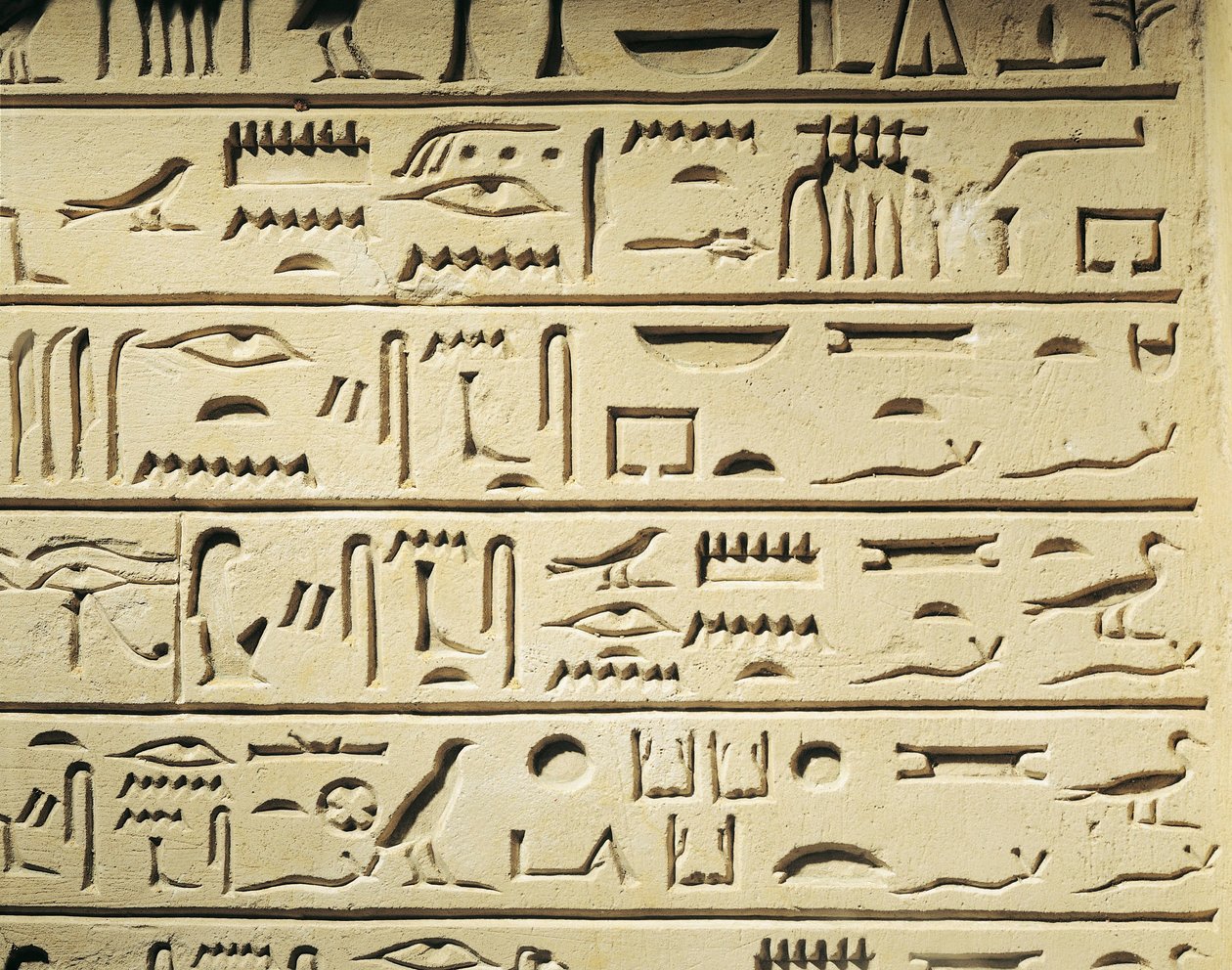 Begravelsesstele af Majordomo Khentekhtayaun, hieroglyffer, der rapporterer en liste over slægtninge til den afdøde af Egyptian 12th Dynasty