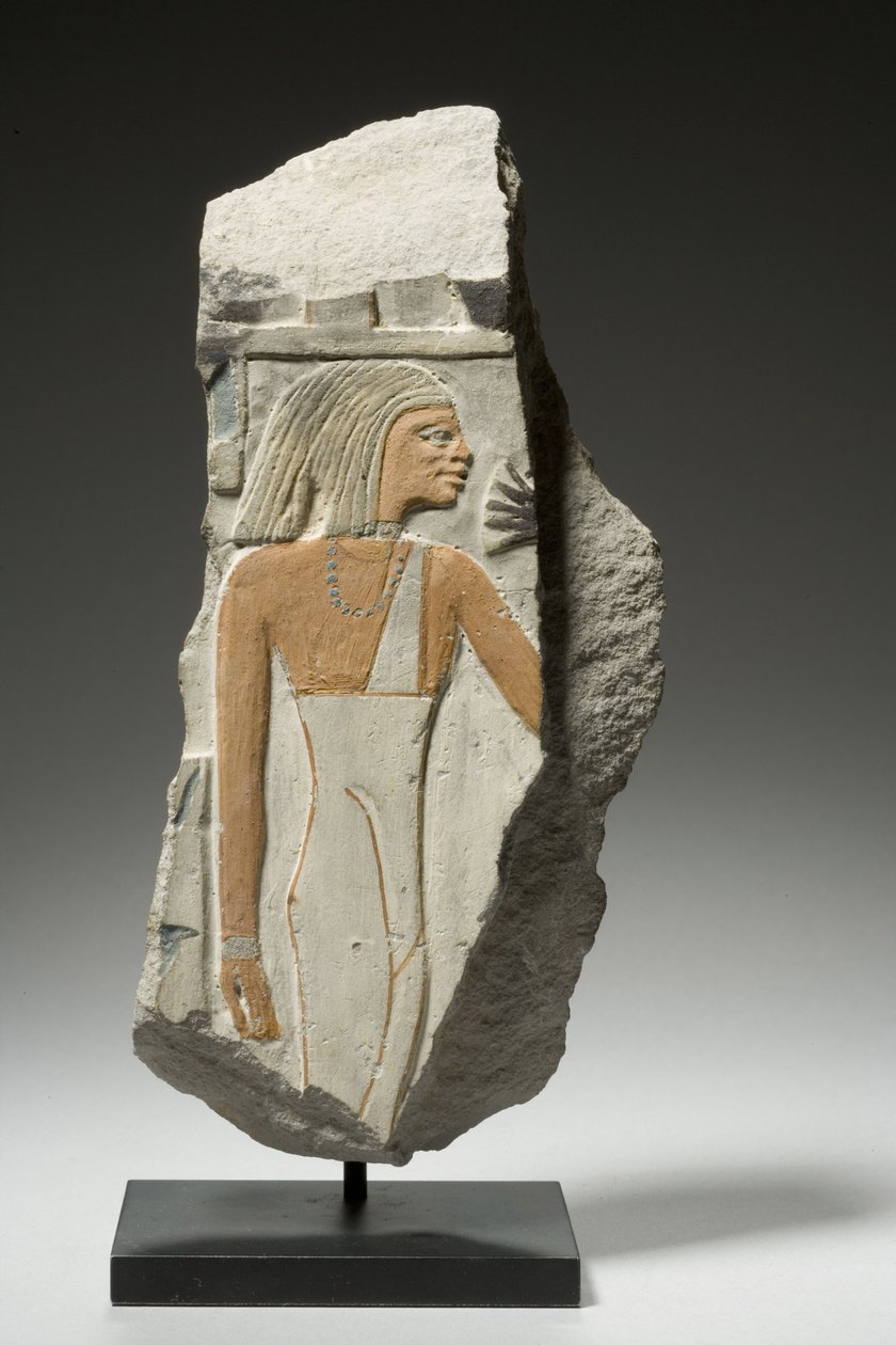 Relieffragment, 1980-1801 f.Kr. (kalksten) af Egyptian 12th Dynasty