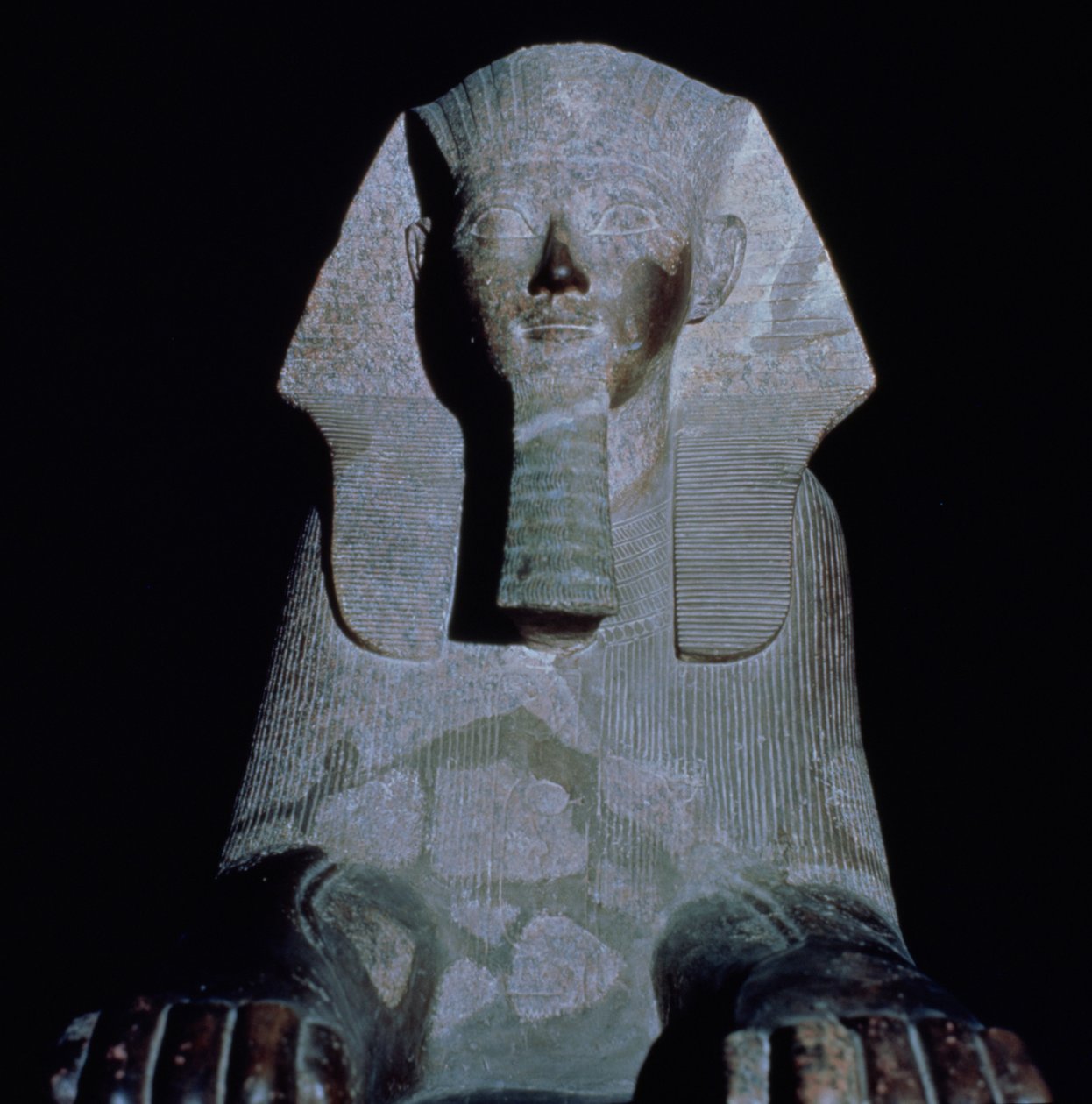 En sfinks fra dronning Hatshepsut, fra Hatshepsuts mortuary-templet, New Kingdom (granit) af Egyptian 18th Dynasty