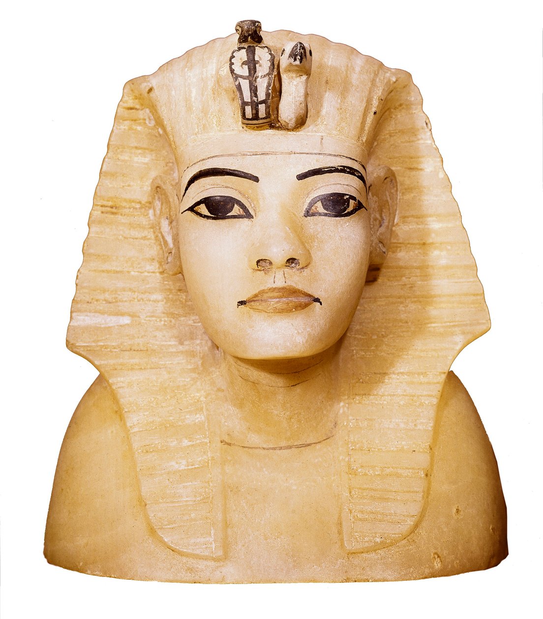 Canopisk vase af Tutankhamon (1370-1352 f.Kr.) Skulptur. Fra QUENA. Dayr al-Bahri, Kongernes Dal, Tutankhamons grav, Kairo, Egyptian Museum of Cairo. af Egyptian 18th Dynasty