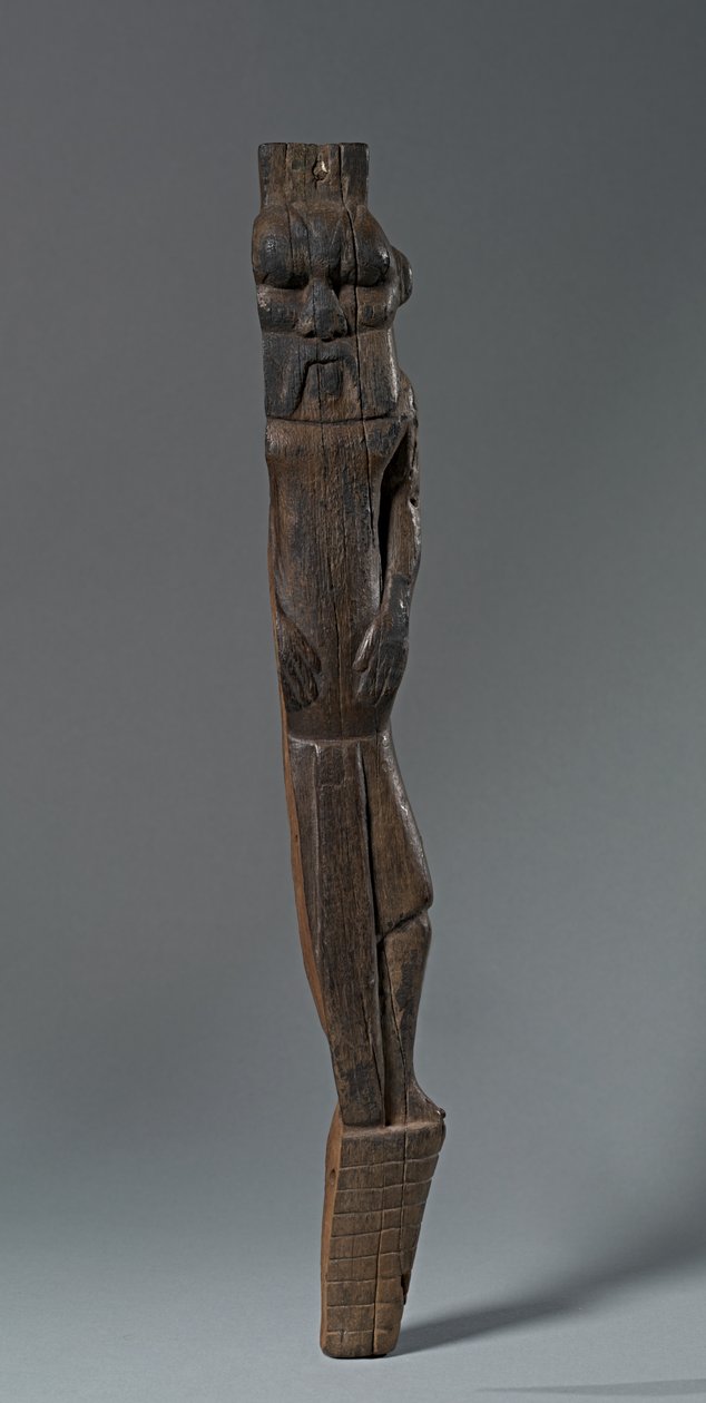 Stol eller sengeben med guden Bes, 1540-1296 f.Kr af Egyptian 18th Dynasty