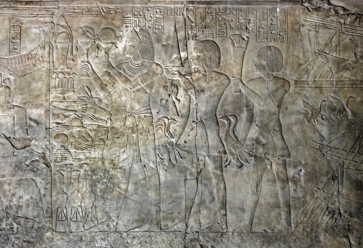 Ægyptisk antikvitet: forbinder fra graven af Kha em Het (Khaemhat) loftsinspektør og skriver til Amenophis III