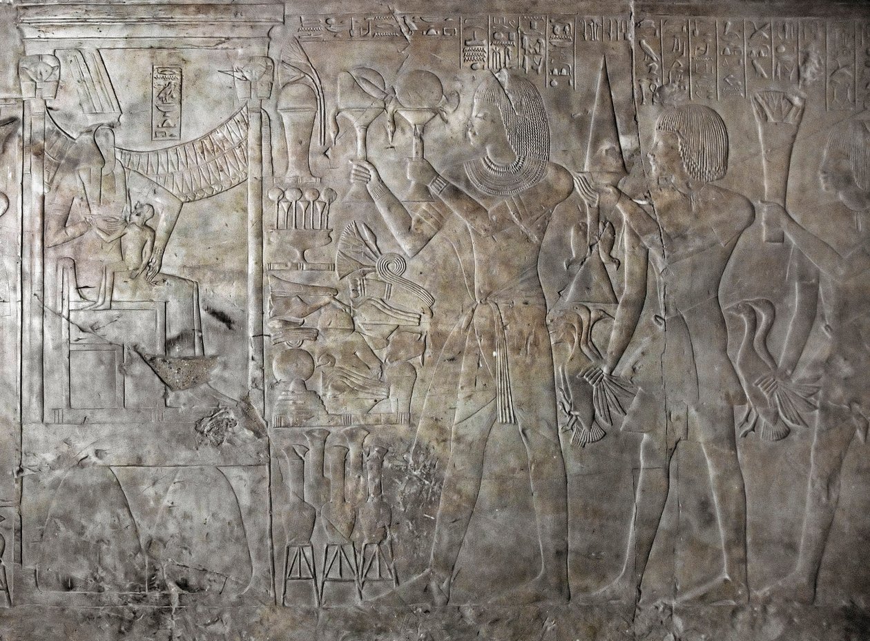 Egyptian antiquite: relief of the tomb of Kha em Hetdani af Egyptian 18th Dynasty