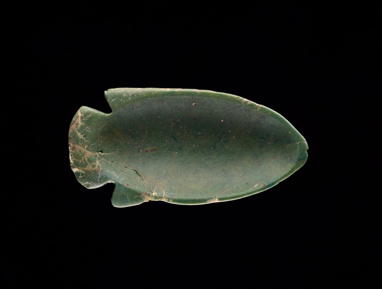 Indersiden af et fiskeformet fad (glas) (se også 182794) af Egyptian 18th Dynasty