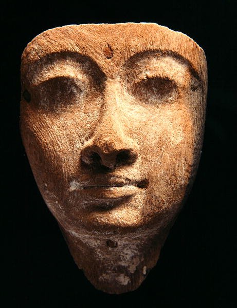Maske, New Kingdom (træ) af Egyptian 18th Dynasty