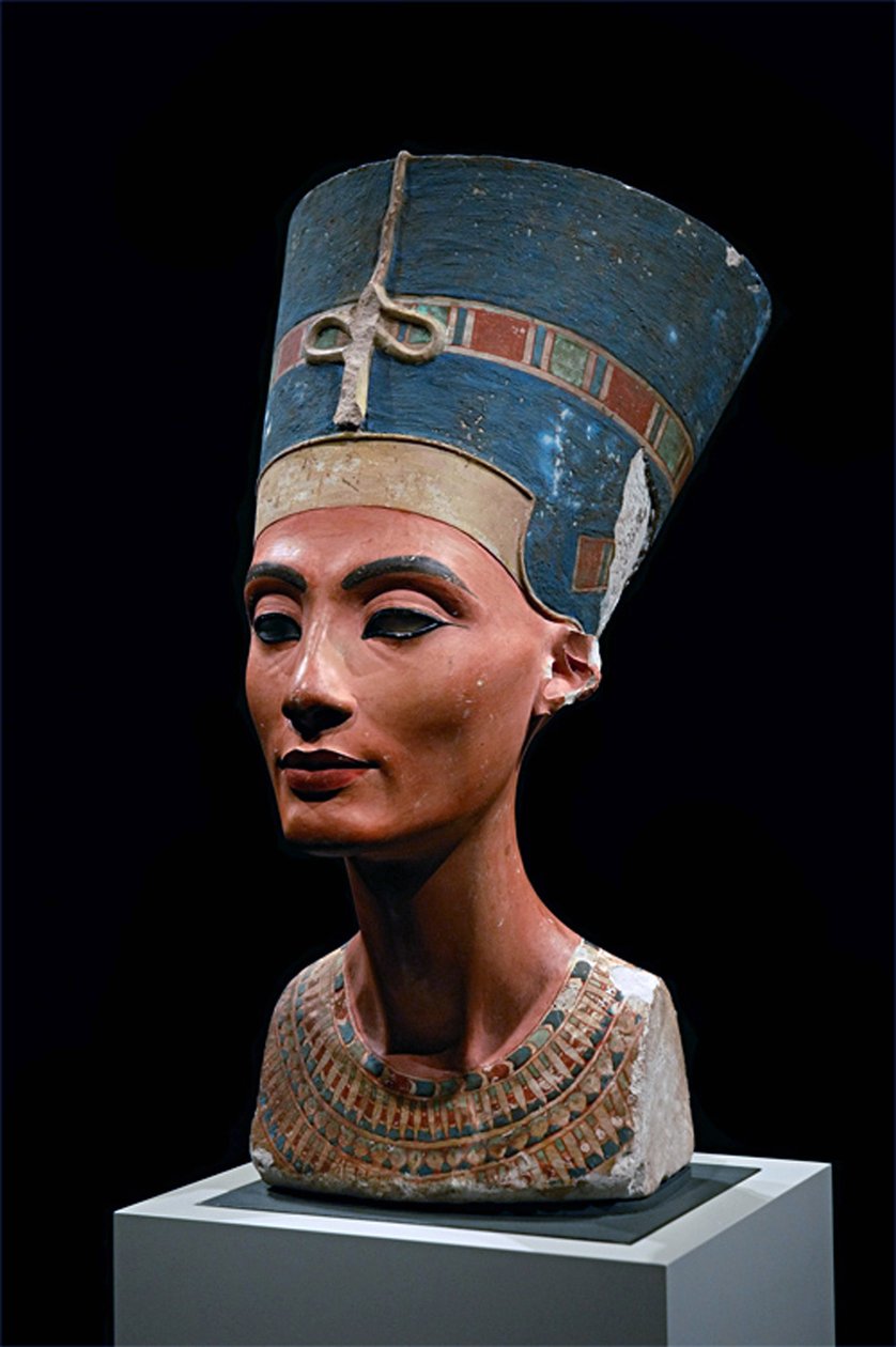 Nefertiti (1300-tallet f.Kr.) dronning-konsort af farao Akhenaton (kalksten) af Egyptian 18th Dynasty