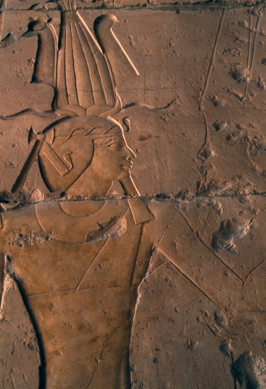Bemalet relief, Hatshepsuts gravtempel, Deir el-Bahri, thebansk nekropol (UNESCO