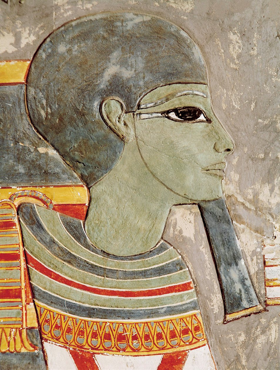 Malet relief af guden Ptah i Kongernes dal, fra Horemhebs grav af Egyptian 18th Dynasty