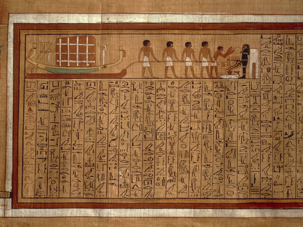 Papyrus med hieroglyffer fra 