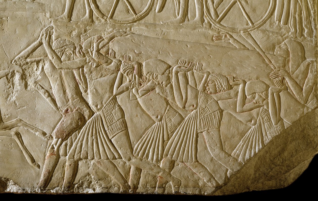 Relief fra Horemhebs grav (sten) af Egyptian 18th Dynasty