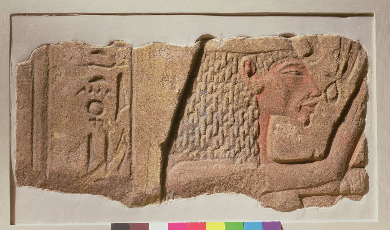 Relief af Nefertiti, fra Karnak, New Kingdom (sandsten) af Egyptian 18th Dynasty