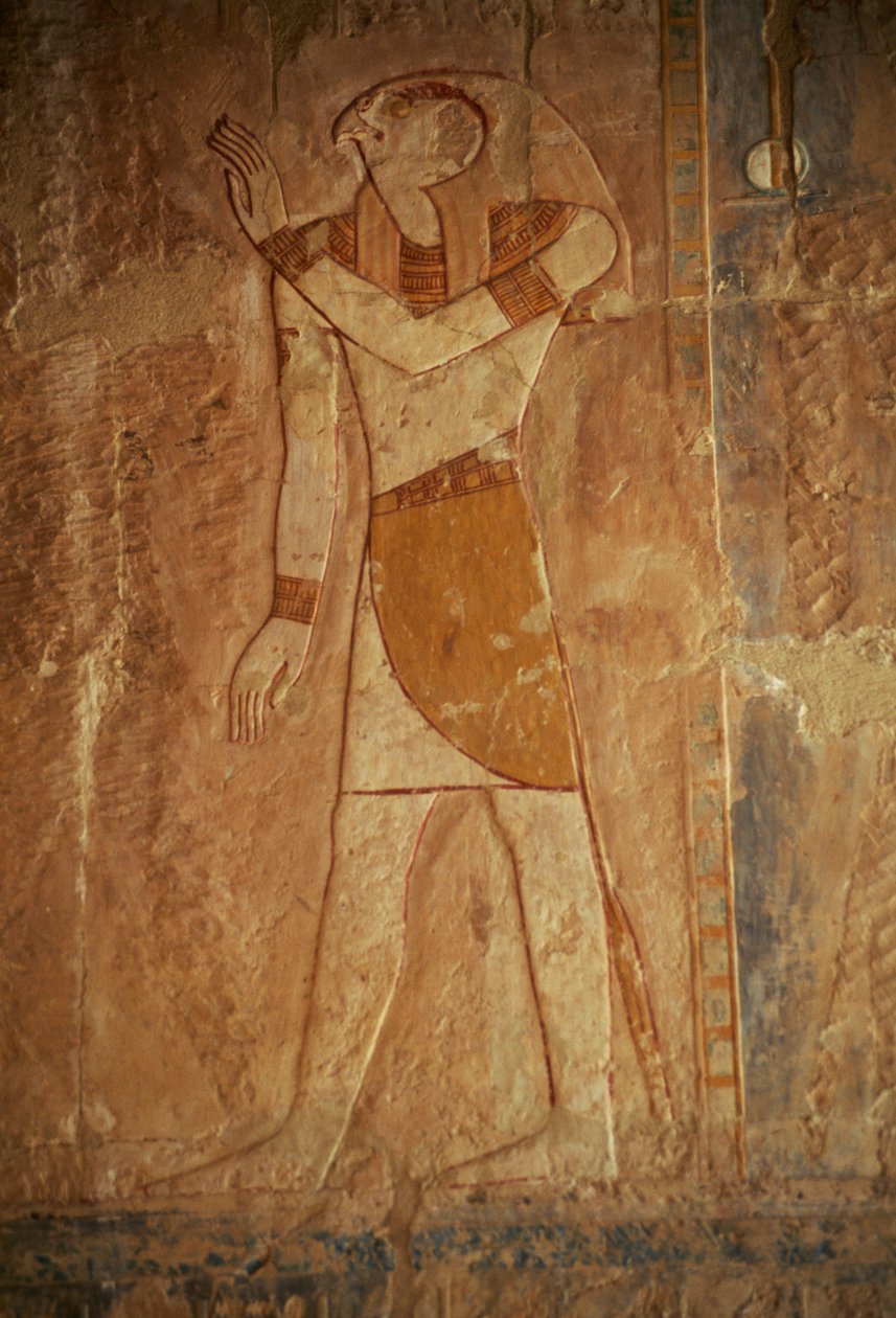 Relief med Horus, Hatshepsuts gravtempel, Deir el-Bahari, den thebanske nekropolis (UNESCO
