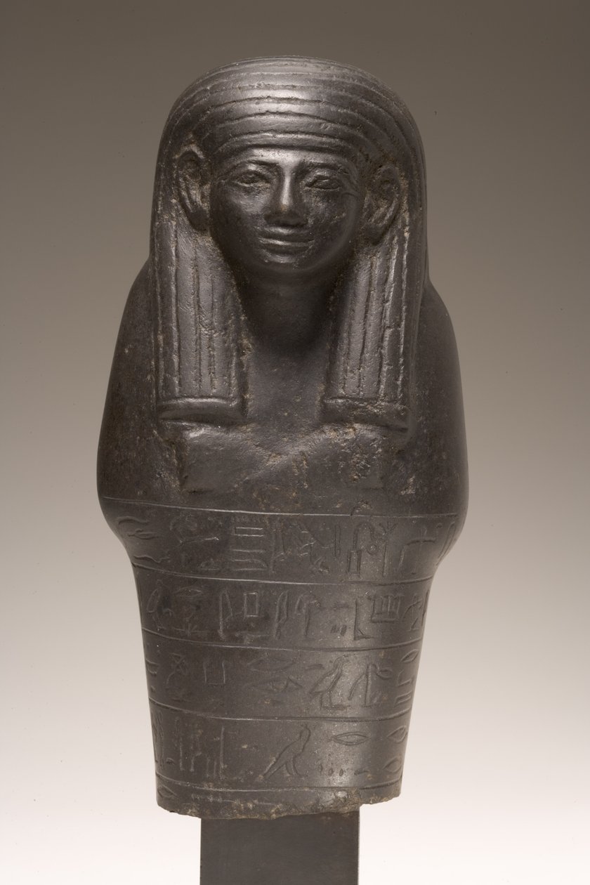Shabti-figur for Amenemhat, New Kingdom (diorit) af Egyptian 18th Dynasty
