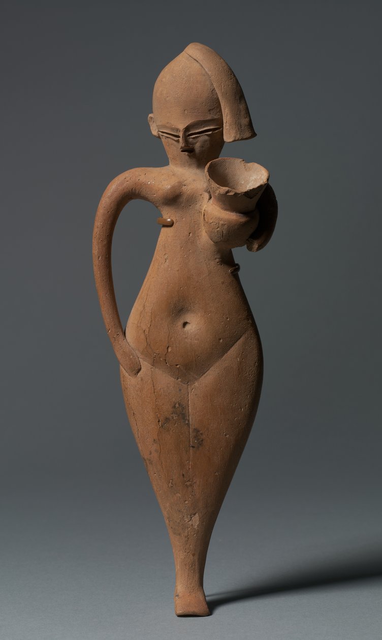 Statuette af en tjenende pige, ca. 1323-1186 f.Kr af Egyptian 18th Dynasty