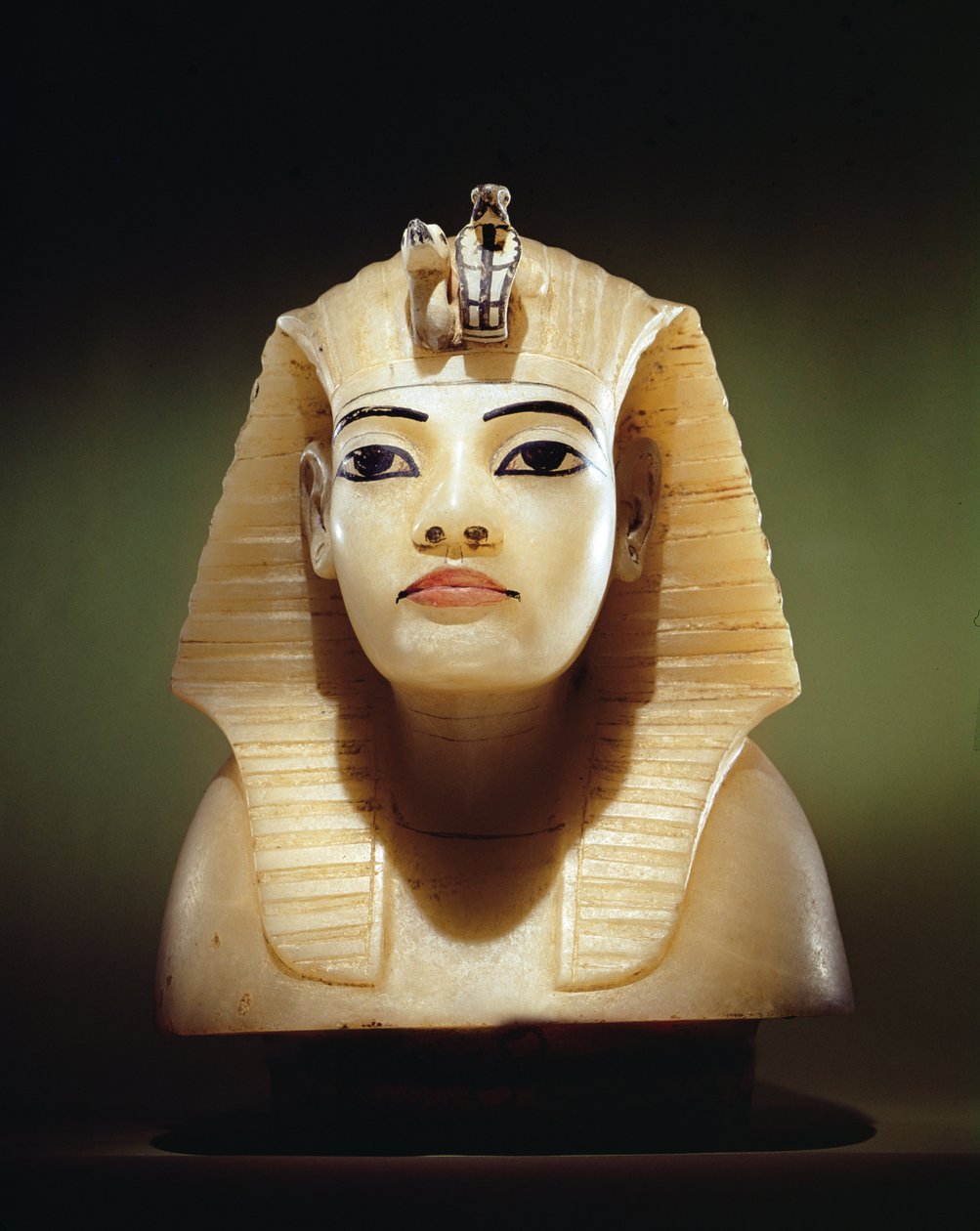 Stopper fra en af de baldakiner, fra Tutankhamons grav, New Kingdom (alabaster) (se også 149422) af Egyptian 18th Dynasty