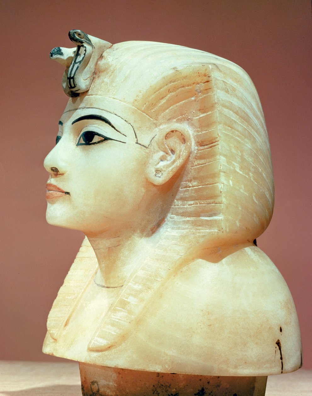 Stopper fra en af de baldakiner, fra Tutankhamons grav (ca. 1370-52 f.Kr.) New Kingdom (alabaster) af Egyptian 18th Dynasty