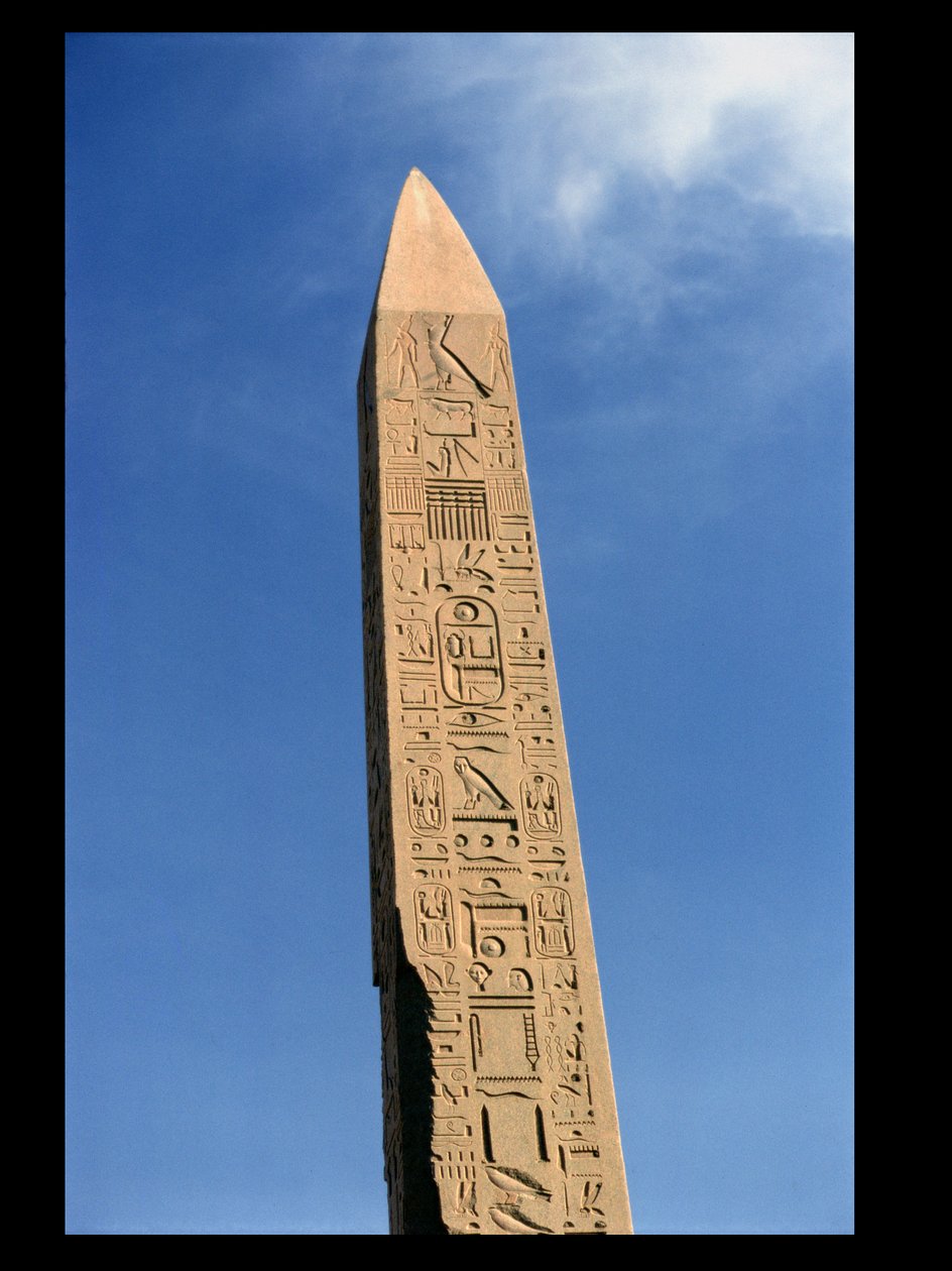 Obelisken af Tuthmosis I (1504-1492 f.Kr.) i Amuns Store Tempel, Karnak Temple, New Kingdom af Egyptian 18th Dynasty