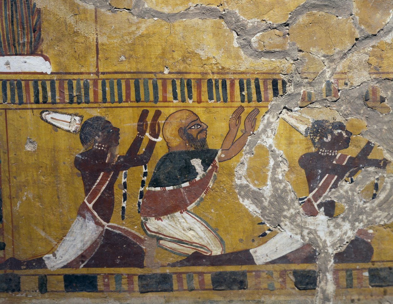 De underkuede folkeslag, nubiere, libyere og asiater, maleri fra Amenhotep III