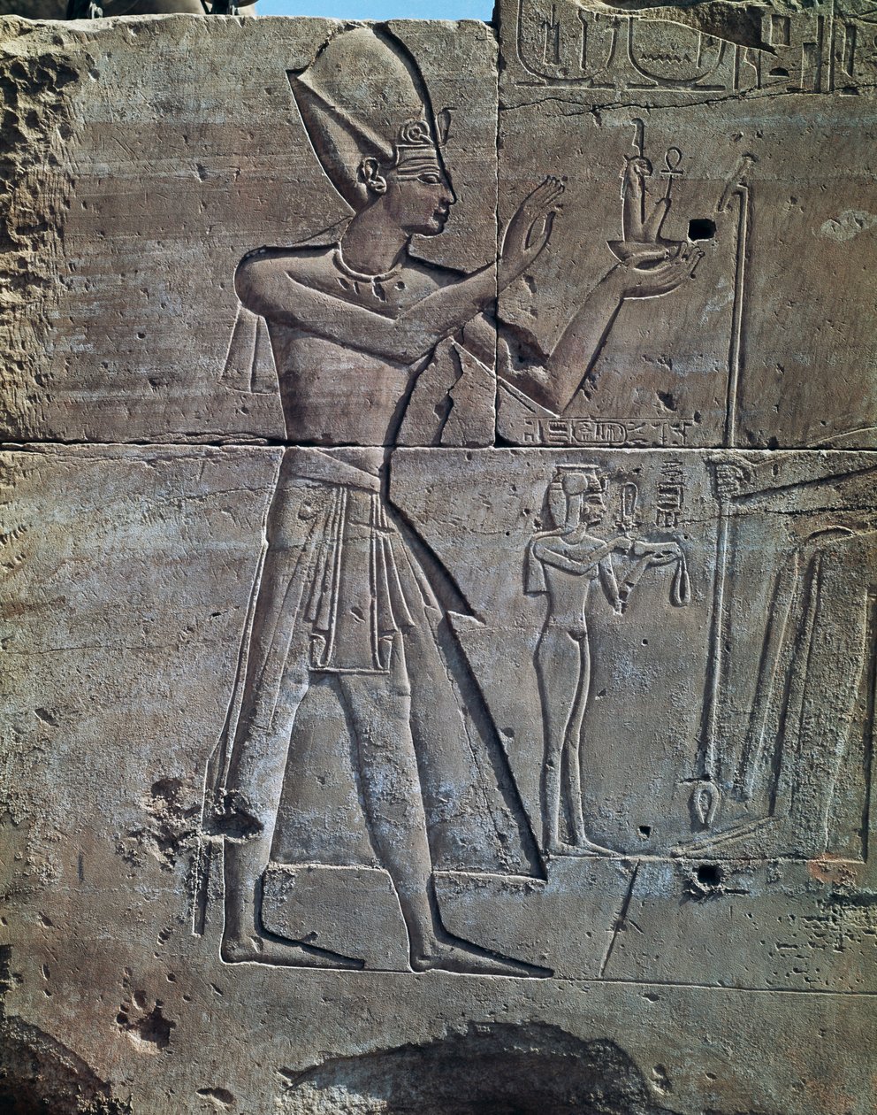 Thutmose III, relief, Amun-templet, Karnak-tempelkomplekset (Unescos verdensarvsliste) af Egyptian 18th Dynasty
