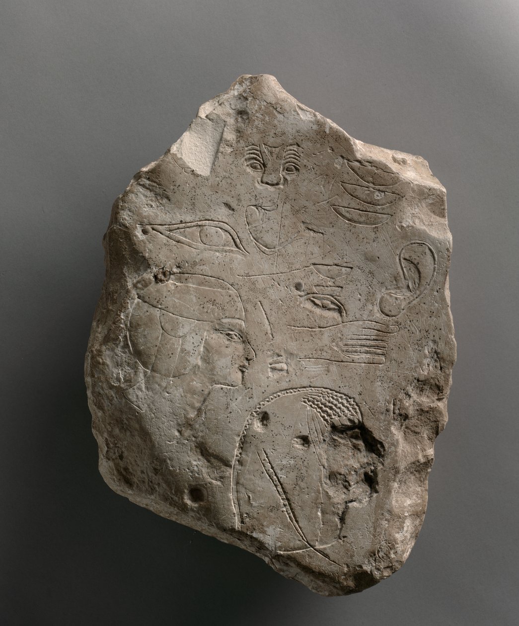 Prøvestykke arbejdet på begge sider, ca. 1391-1353 f.Kr af Egyptian 18th Dynasty