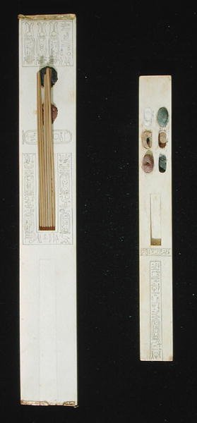 To paletter, fra Tutankhamons grav, Kongernes Dal, New Kingdom, ca. 1353-1327 f.Kr. af Egyptian 18th Dynasty