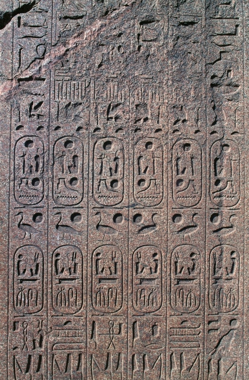 Blok med relieffer og inskriptioner, Amuns store tempel, Tanis, Egypten, Det Nye Rige, Dynasti XIX af Egyptian 19th Dynasty